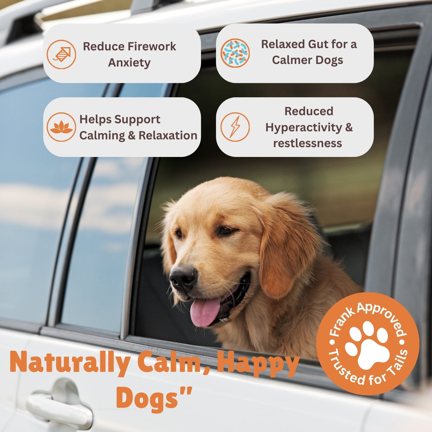 Frank & Co natural calming treats – probiotic & magnesium for dogs