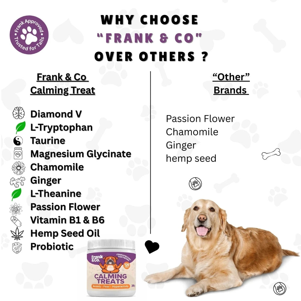 Frank & Co natural calming treats – probiotic & magnesium for dogs
